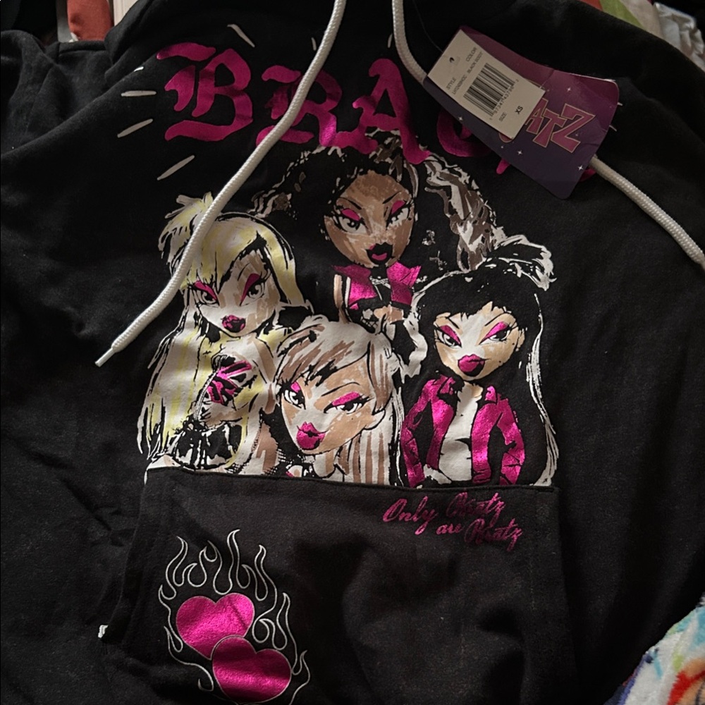 Bratz hoodie black and pink